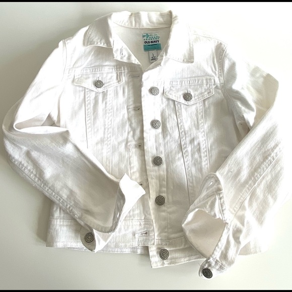 🛍 2 for $20! Girls White Jean jacket - Picture 1 of 4